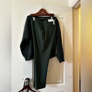 Forest Green Straight leg slacks/pants